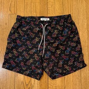 Maamagic Men's Black Pineapple Swim Shorts size Medium